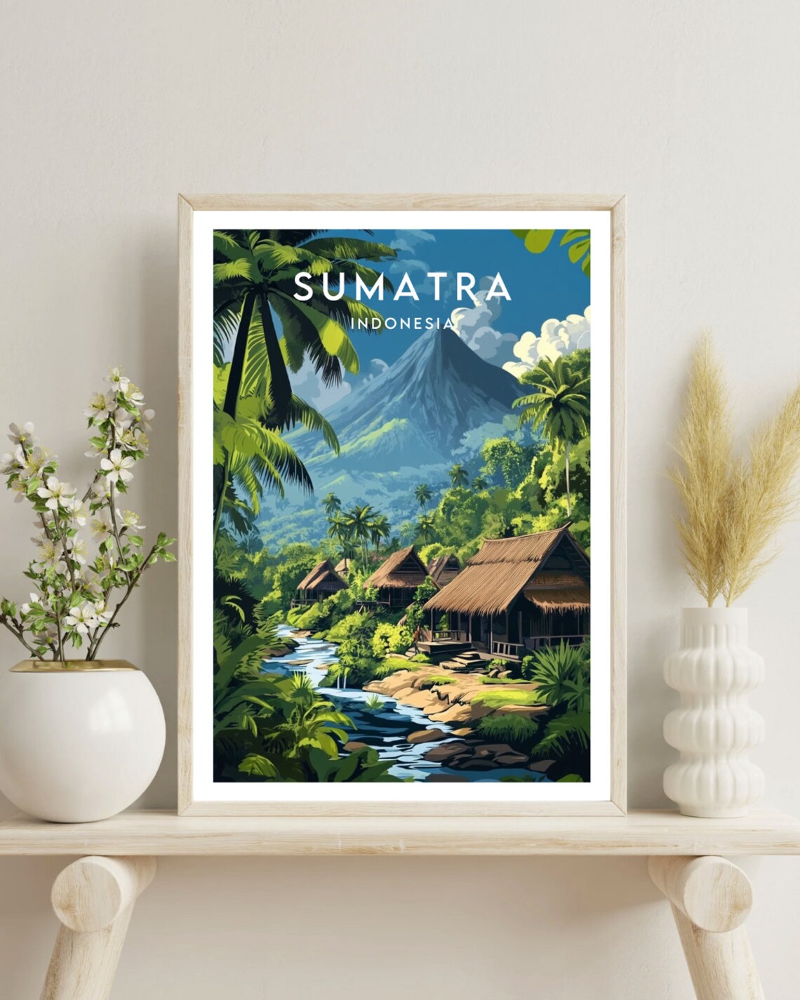 Sumatra Travel Poster, Indonesia Wall Art Print - Image 4