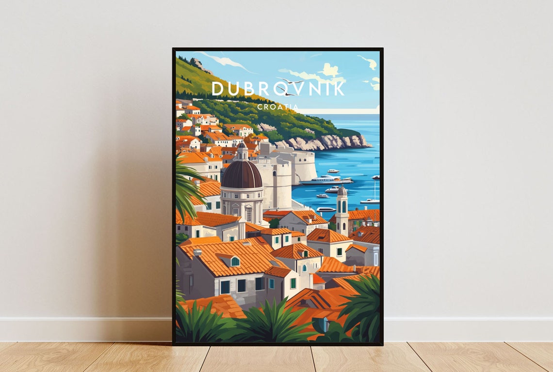 Dubrovnik Travel Print Croatia Dubrovnik Poster Croatia Poster Travel Wall Art Croatia Print Croatia Dubrovnik Europe Croatian