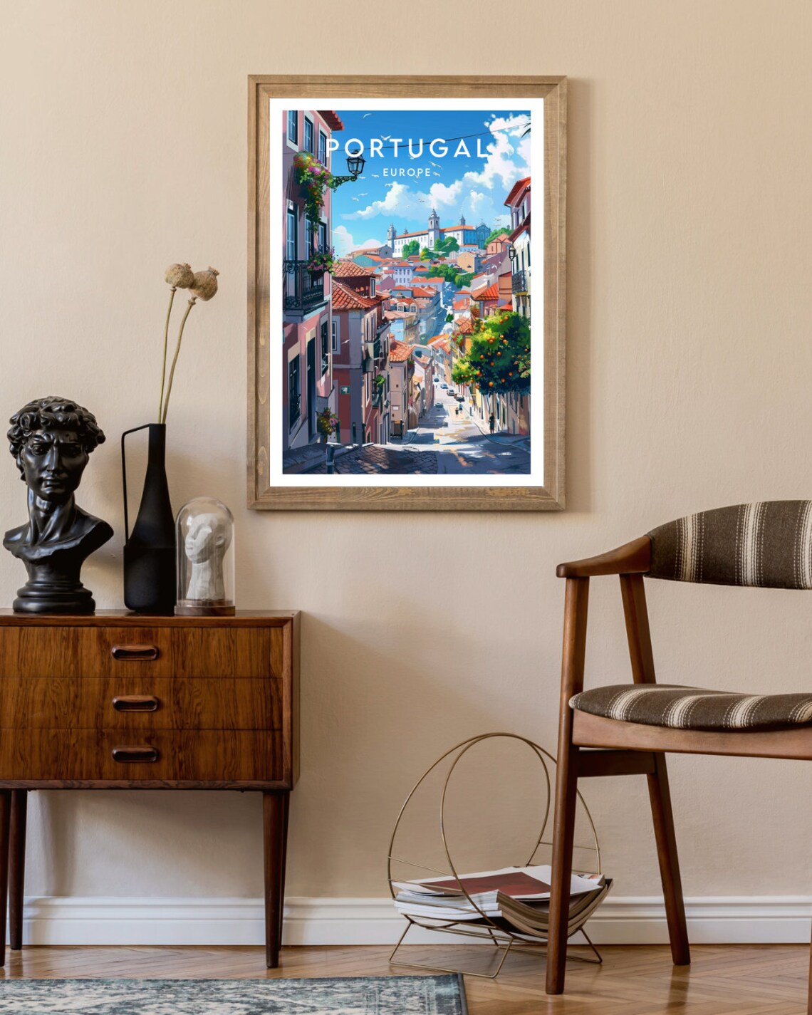 Portugal Travel Poster, Lisbon and Porto Art - Image 2