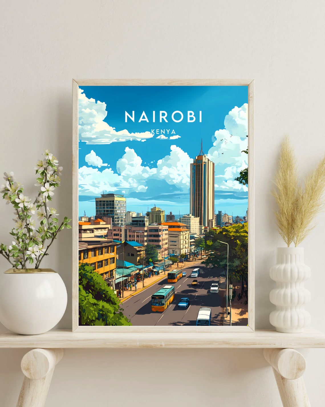 Nairobi Travel Print Kenya Kenya Poster Kenya Poster Travel Wall Art Kenya Print Nairobi Wall Art Kenya Africa Nairobi Kenya - Image 4