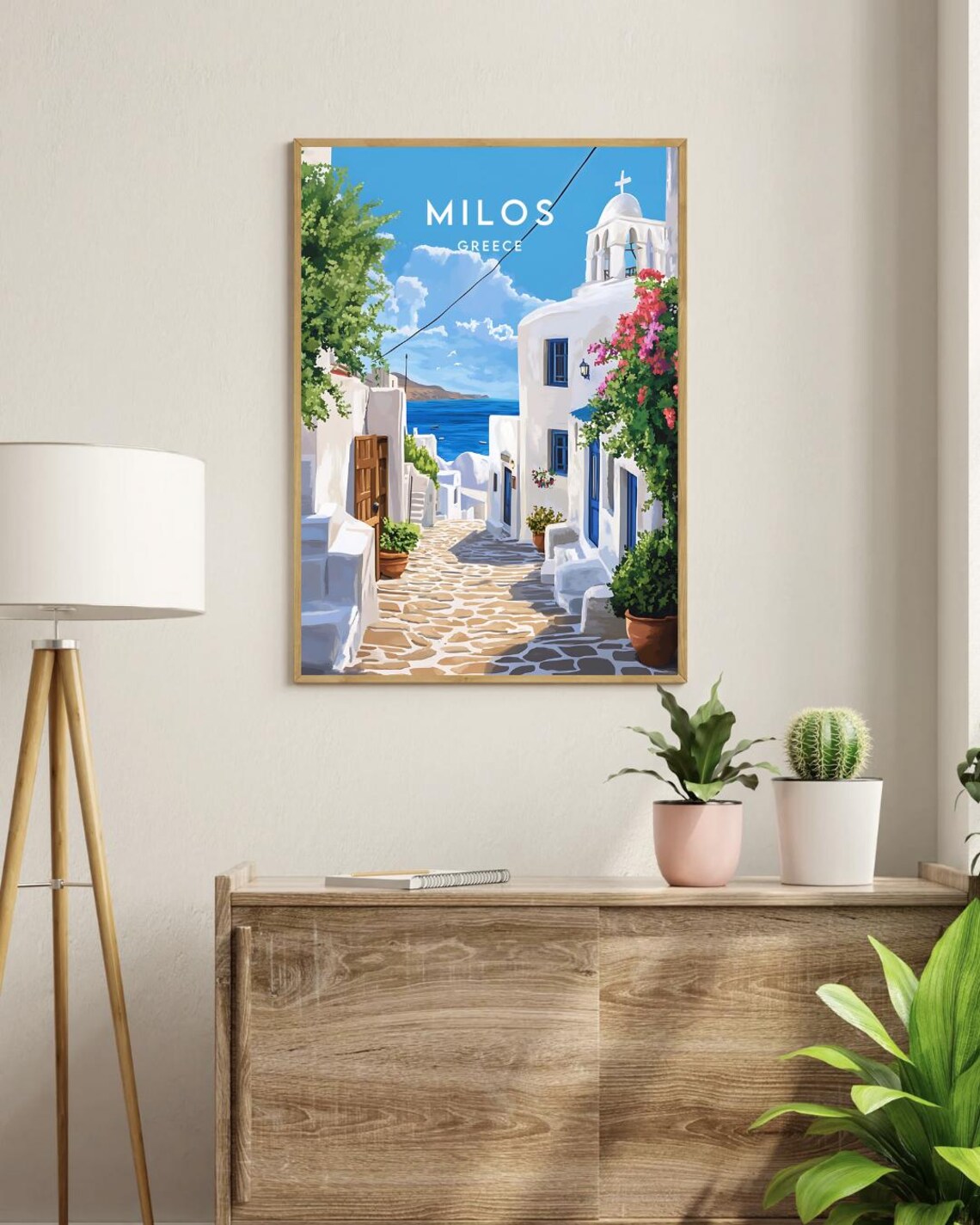 Milos Greece Travel Poster, European Wall Art - Image 3