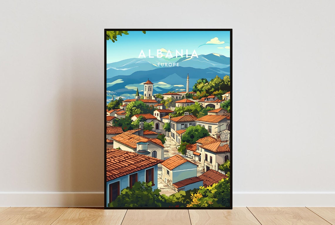 Albania Travel Print Europe Europe Poster Albania Poster Travel Wall Art Albania Print Albania Europe European Tirana Albanian