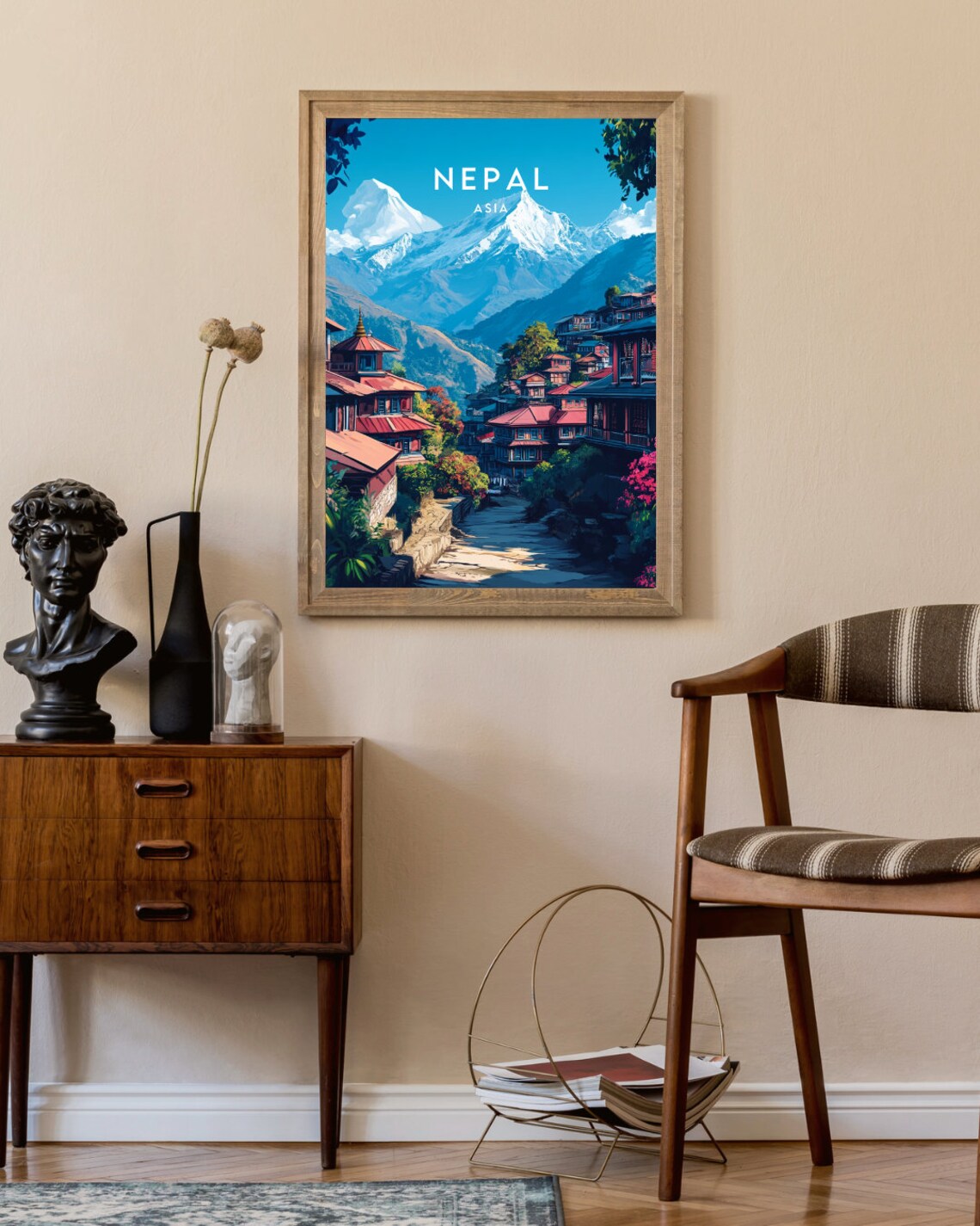 Nepal Travel Poster, Kathmandu Wall Art Print - Image 2