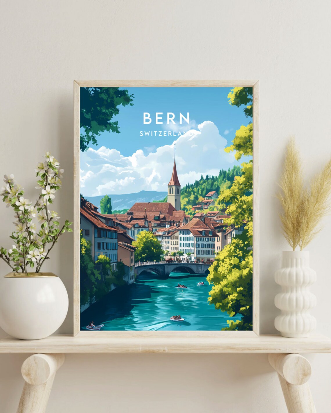 Bern Travel Poster, Switzerland Europe Wall Art - Image 4