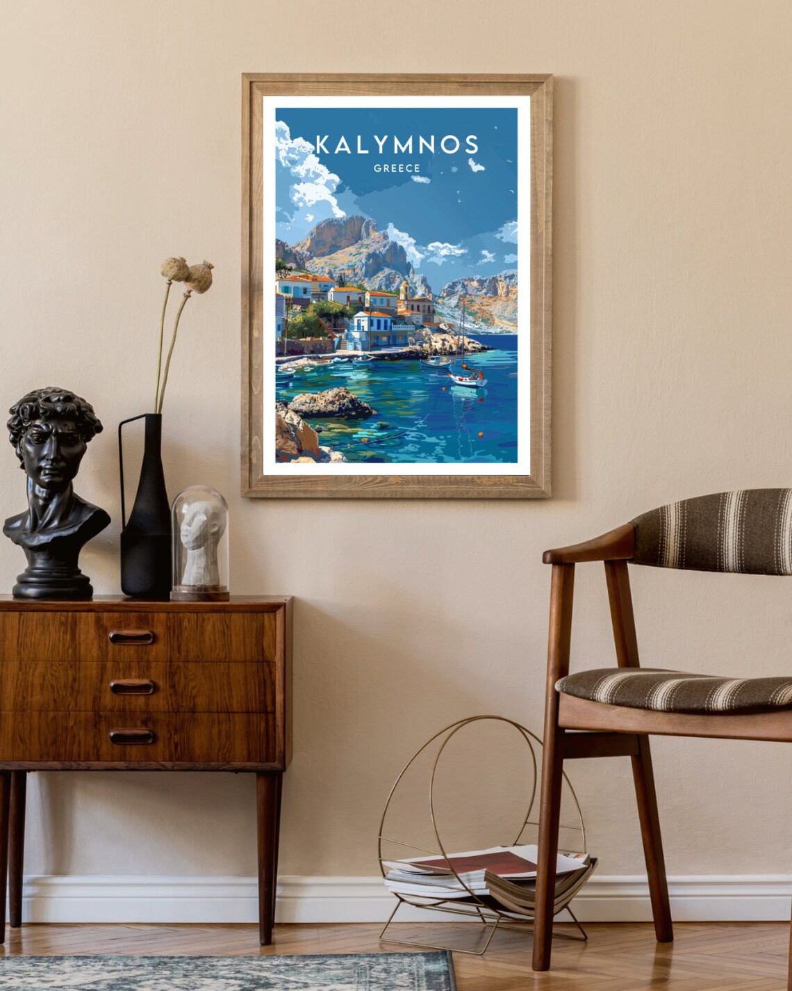 Kalymnos Travel Poster, Greece Europe Wall Art - Image 2