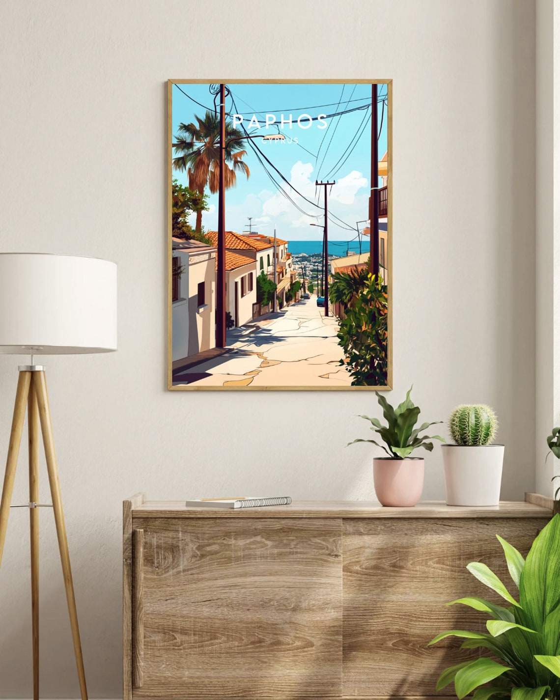 Paphos Travel Print Cyprus Paphos Poster Cyprus Poster Travel Wall Art Cyprus Print Poster Cyprus Europe Paphos Cypriot Travel - Image 3