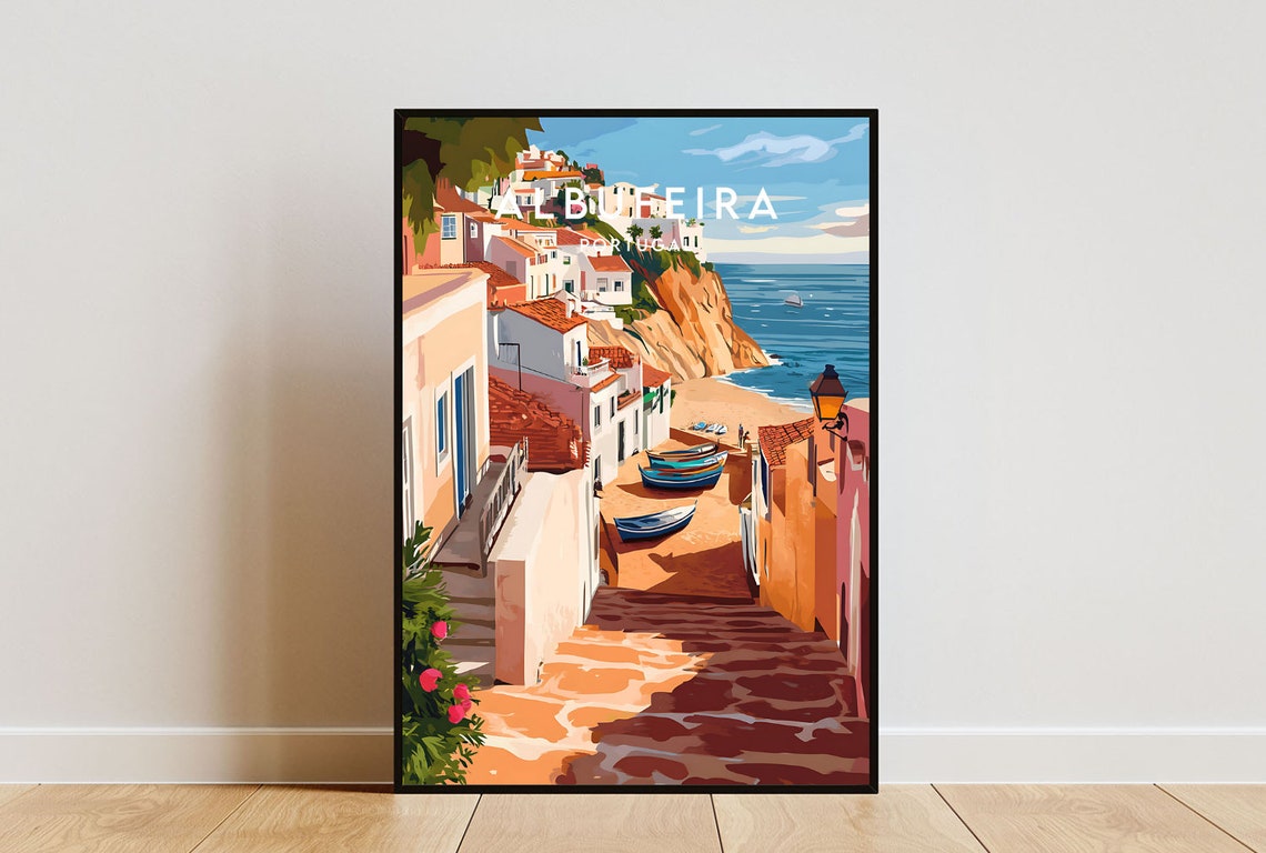 Albufeira Travel Print Portugal Albufeira Poster Portugal Poster Travel Wall Art Portugal Print Poster Portugal Albufeira Wall Art