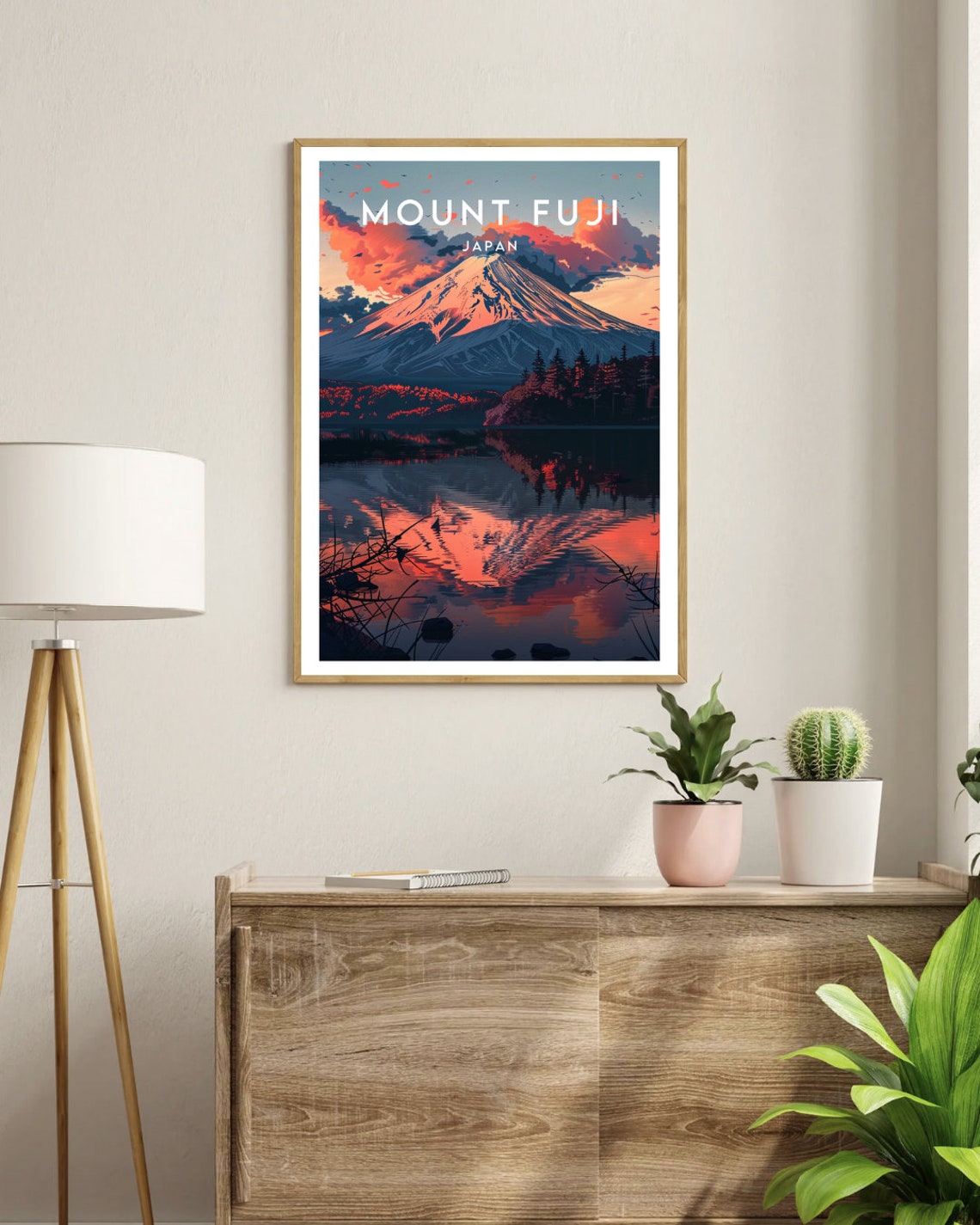 Mount Fuji Travel Print Japan Mount Fuji Poster Japan Poster Travel Wall Art Japan Print Mount Fuji Japanese Poster Honshu Japan - Image 3