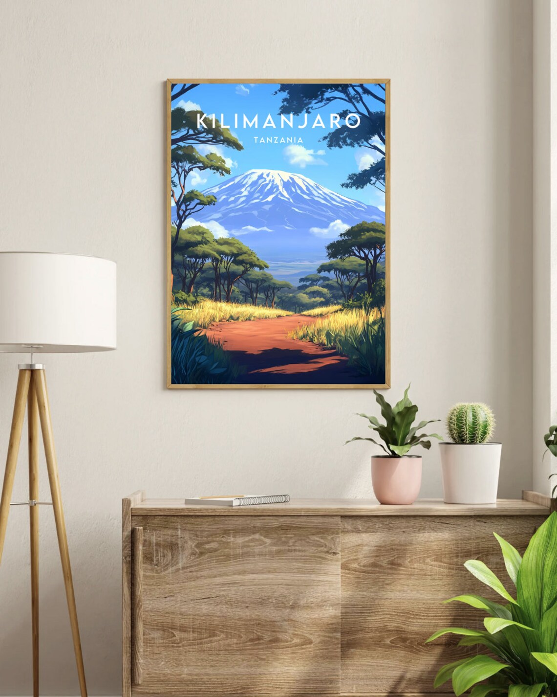 Kilimanjaro Travel Poster, Tanzania Mountain Landscape - Image 3