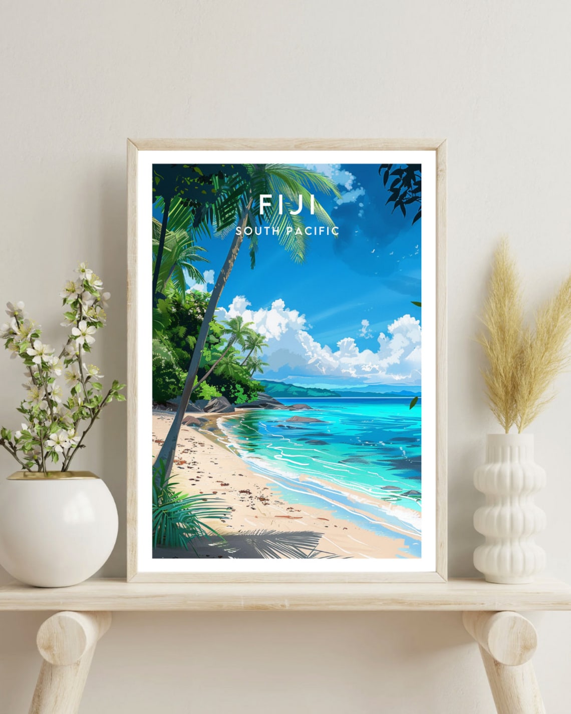 Fiji Travel Poster, South Pacific Ocean Escape - Image 4