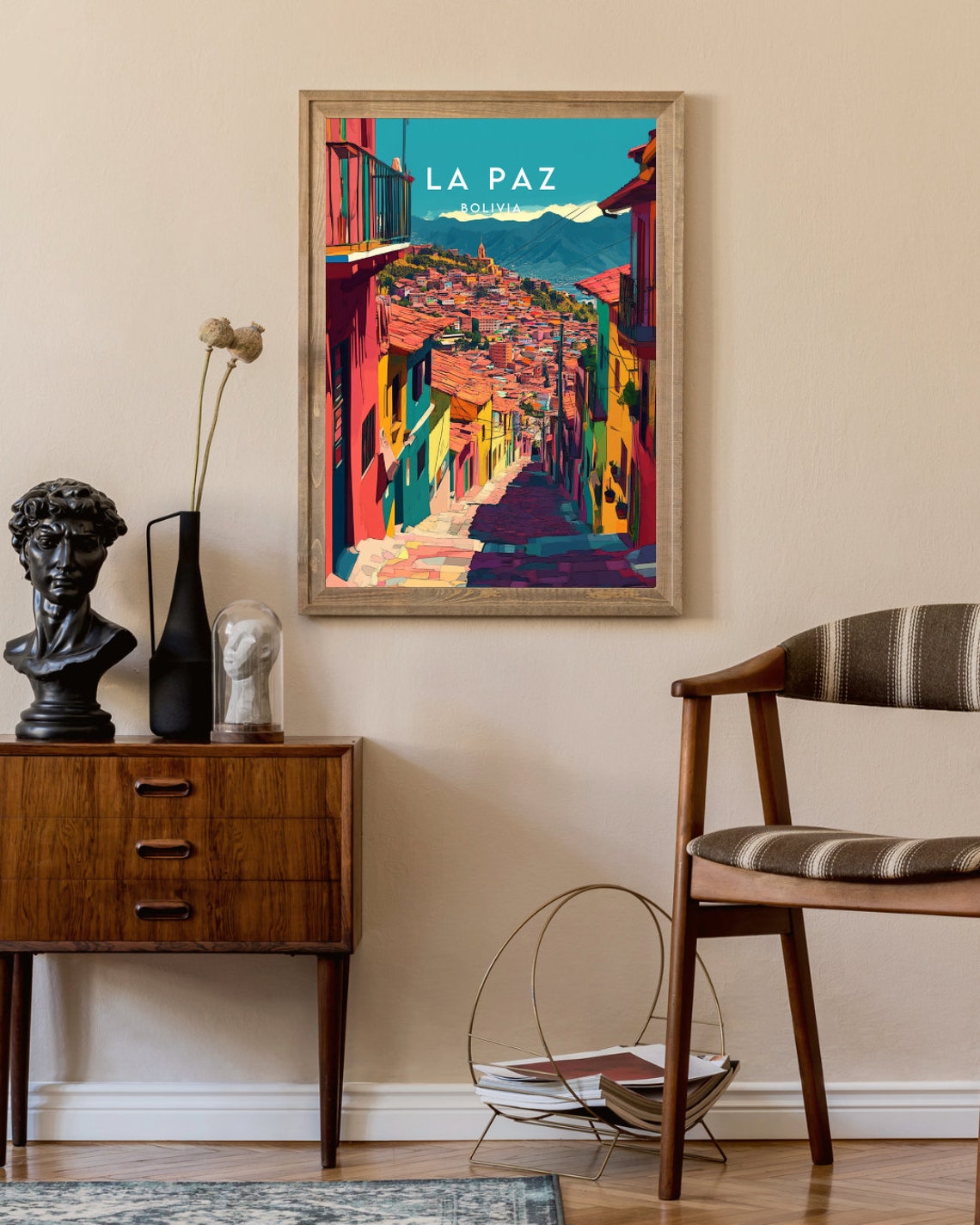 La Paz Travel Print Bolivia La Paz Poster Bolivia Poster Travel Wall Art Bolivia Print La Paz South America Bolivian La Paz Print - Image 2
