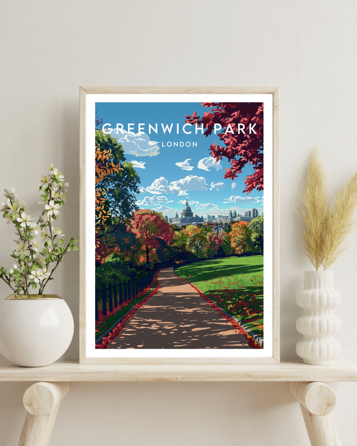 Greenwich Park Travel Print London Greenwich Park Poster London Poster Travel Wall Art London Print England London Greenwich Park - Image 4