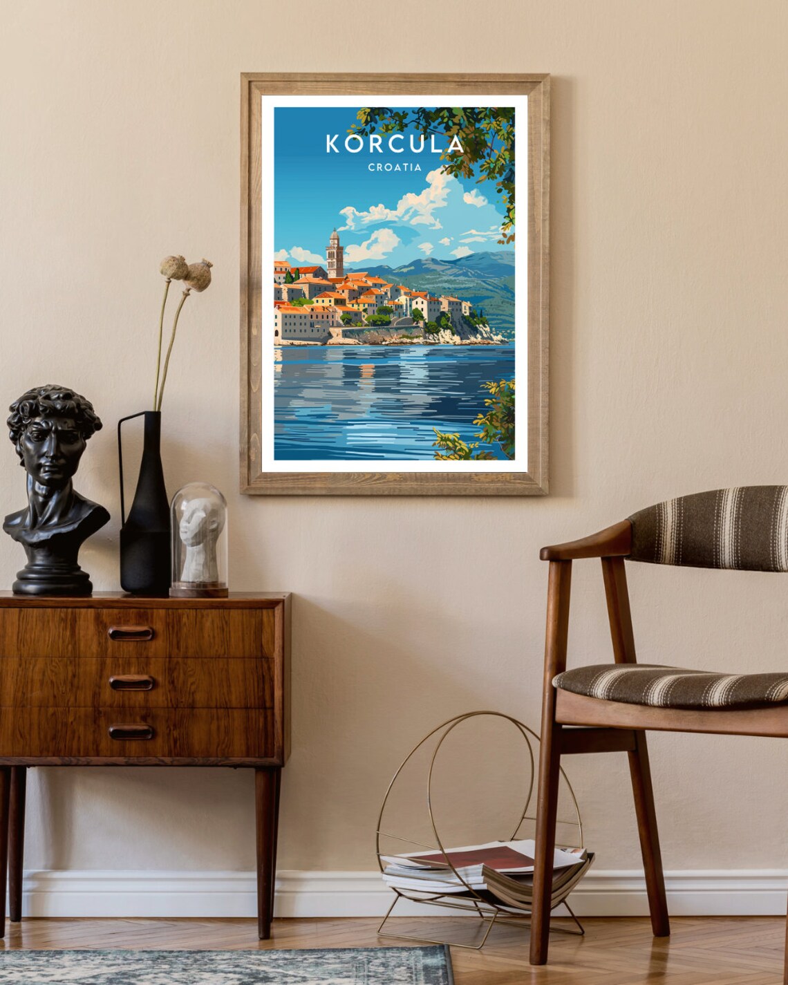 Korcula Travel Poster, Croatia Europe Wall Art - Image 2