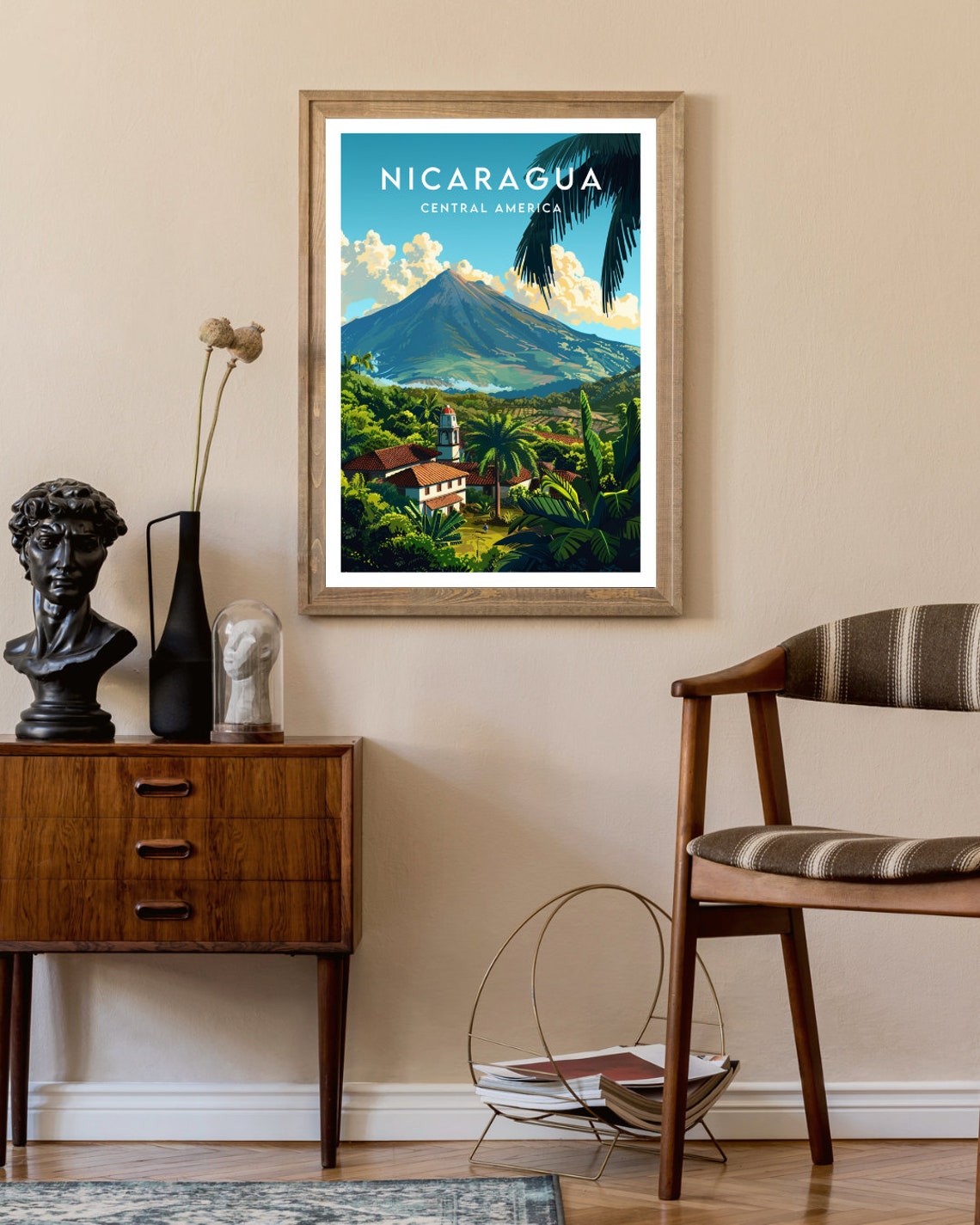 Nicaragua Travel Print Central America Nicaragua Poster Central America Poster Travel Wall Art Nicaragua Print Nicaragua - Image 2
