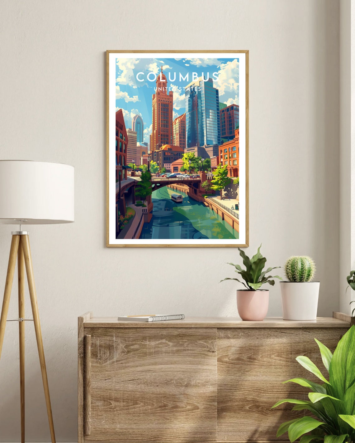 Columbus Travel Print United States Columbus Poster America Poster Travel Wall Art America Print America Columbus Usa Ohio Travel - Image 3
