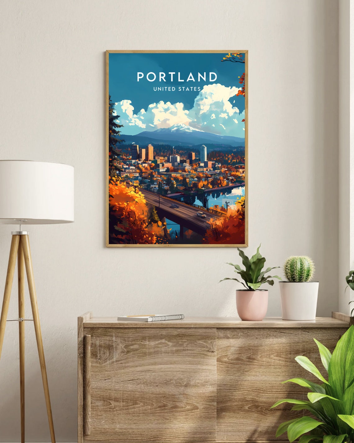Portland Travel Print United States Portland Poster America Poster Travel Wall Art America Print Portland Print Usa Oregon Poster - Image 3