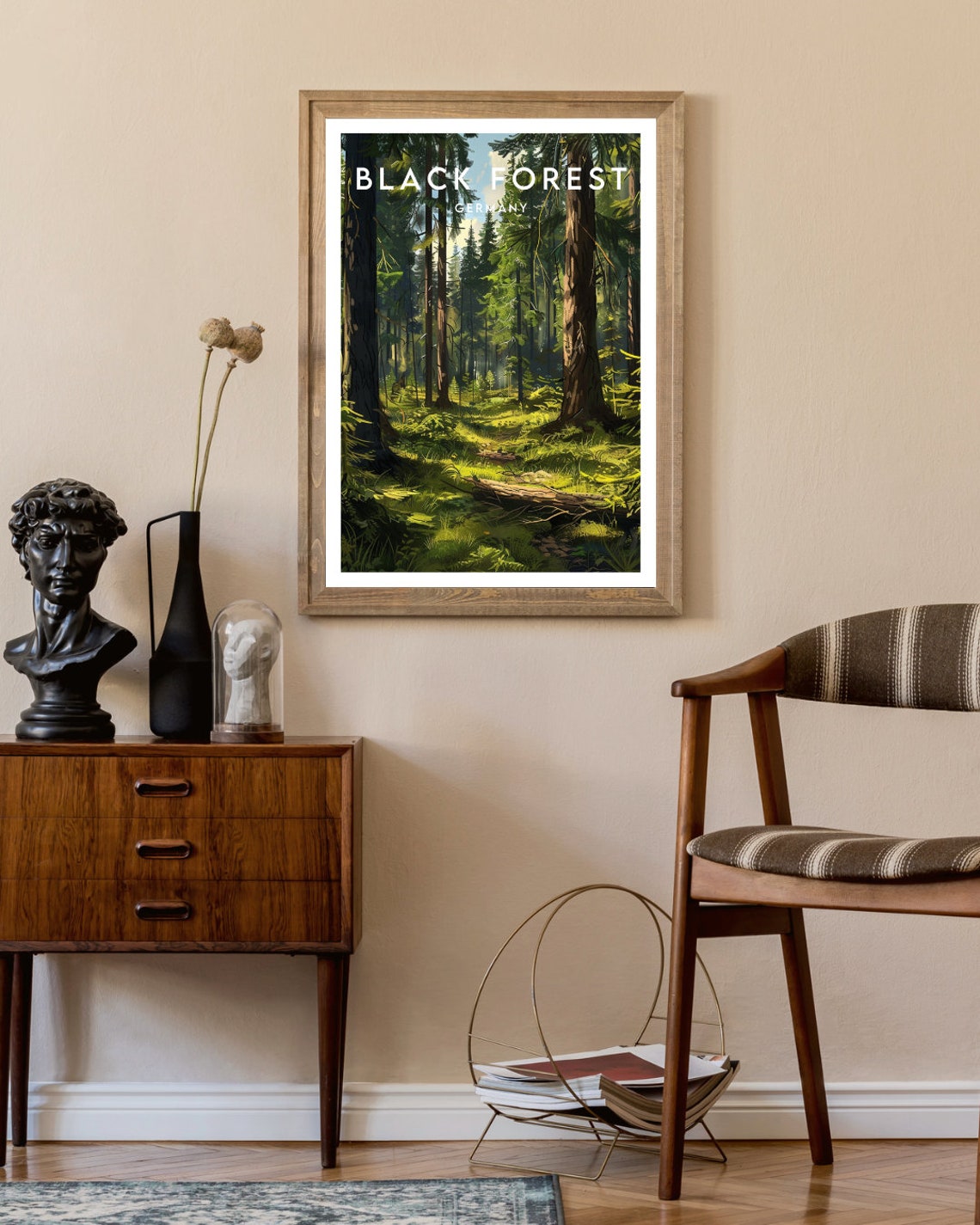 Black Forest Germany Sunlit Pine Trees Woodland Nature Poster - Image 2
