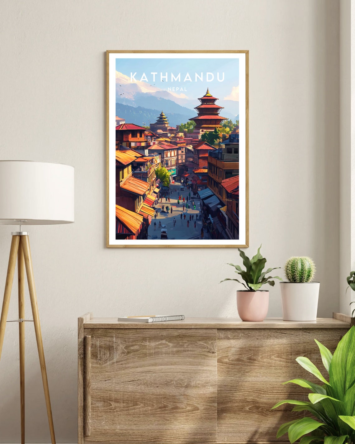 Kathmandu Nepal Temple Roofs Street Himalayan City Heritage Poster - Image 3