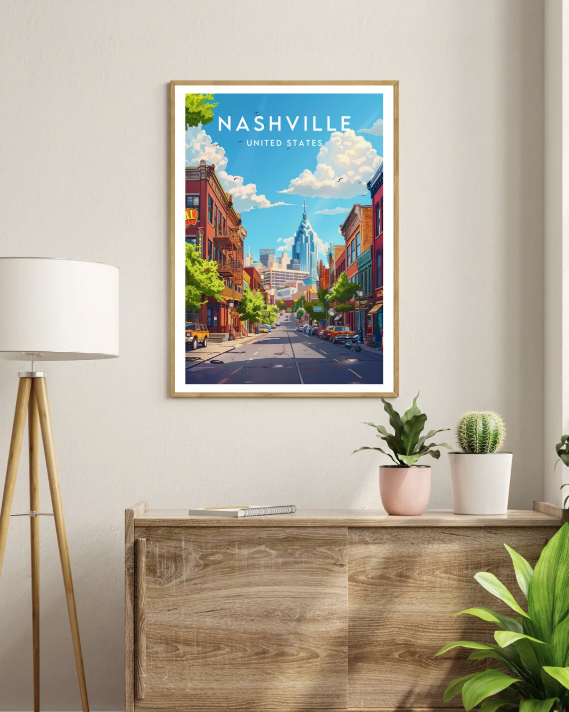 Nashville Travel Poster, United States Travel Art - Image 3