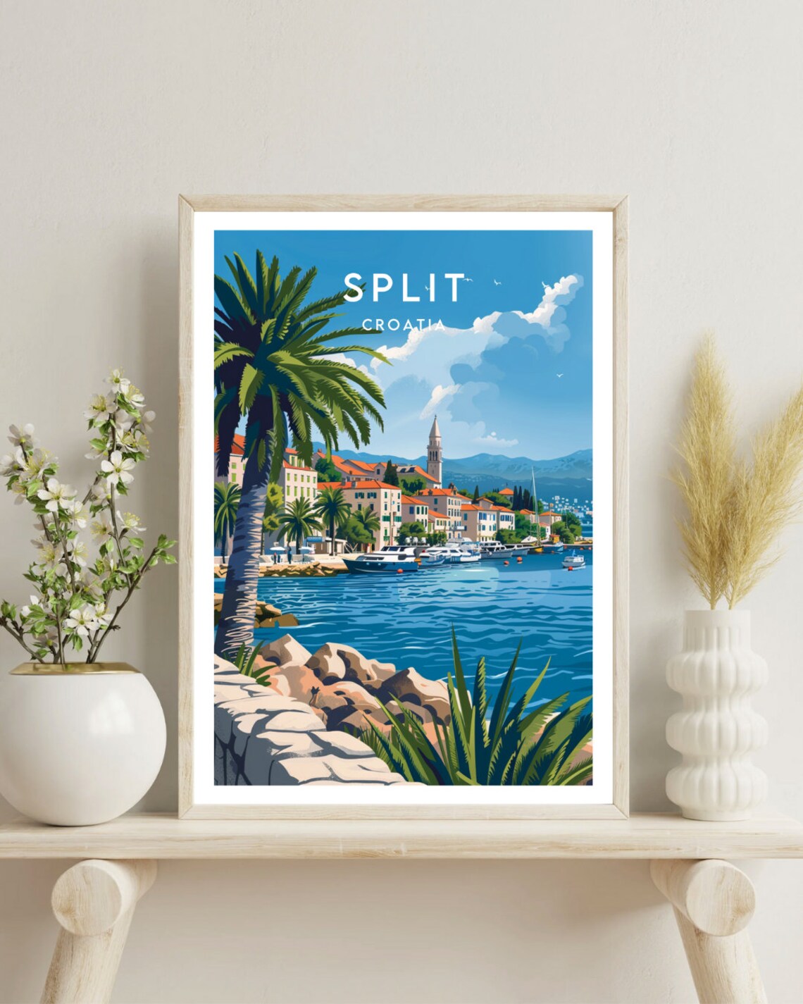 Split Croatia Europe Travel Poster Print - Image 4