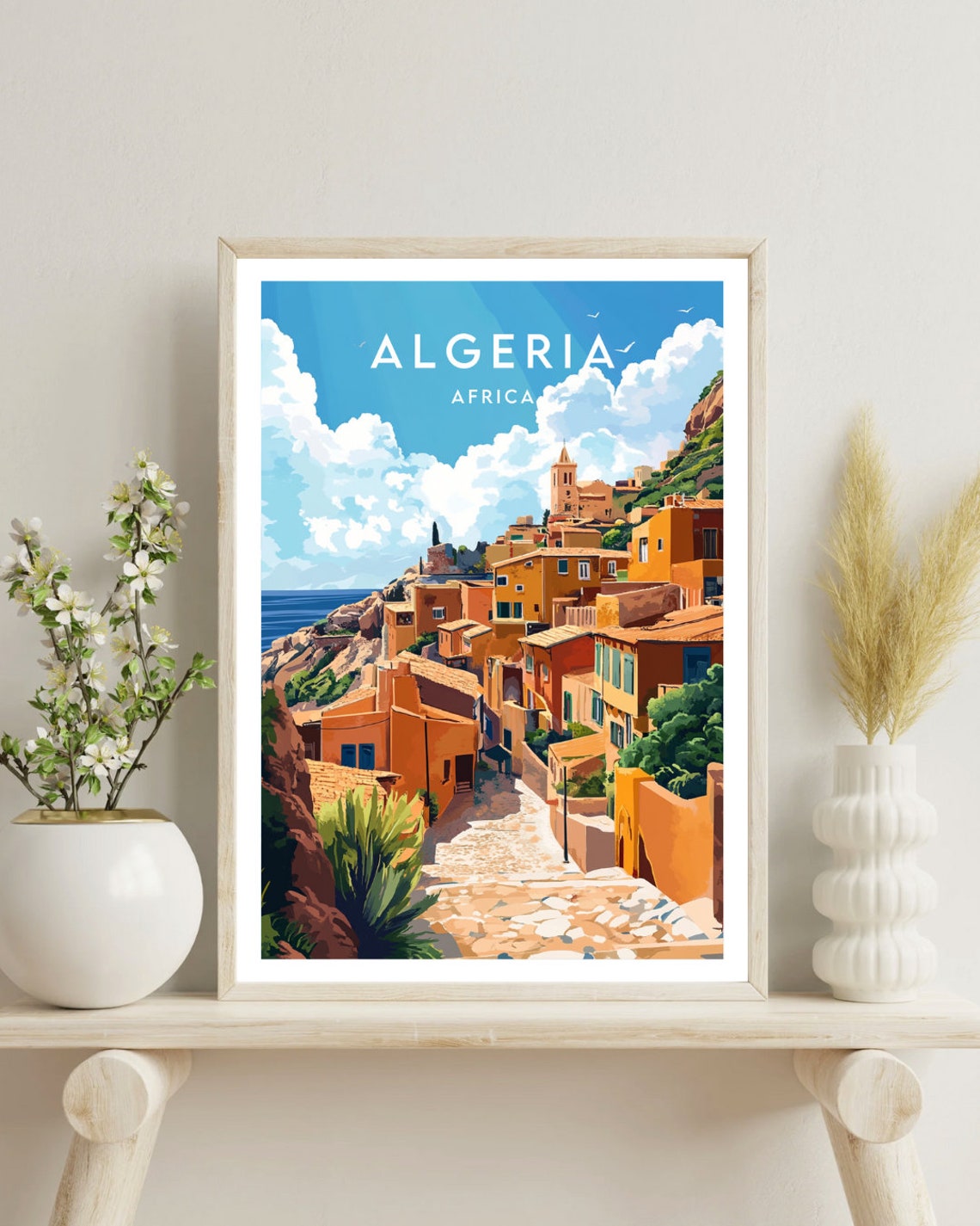 Algeria Travel Print Africa Algeria Poster Africa Poster Travel Wall Art Africa Print Algeria Wall Art Algeria Print Algiers - Image 4