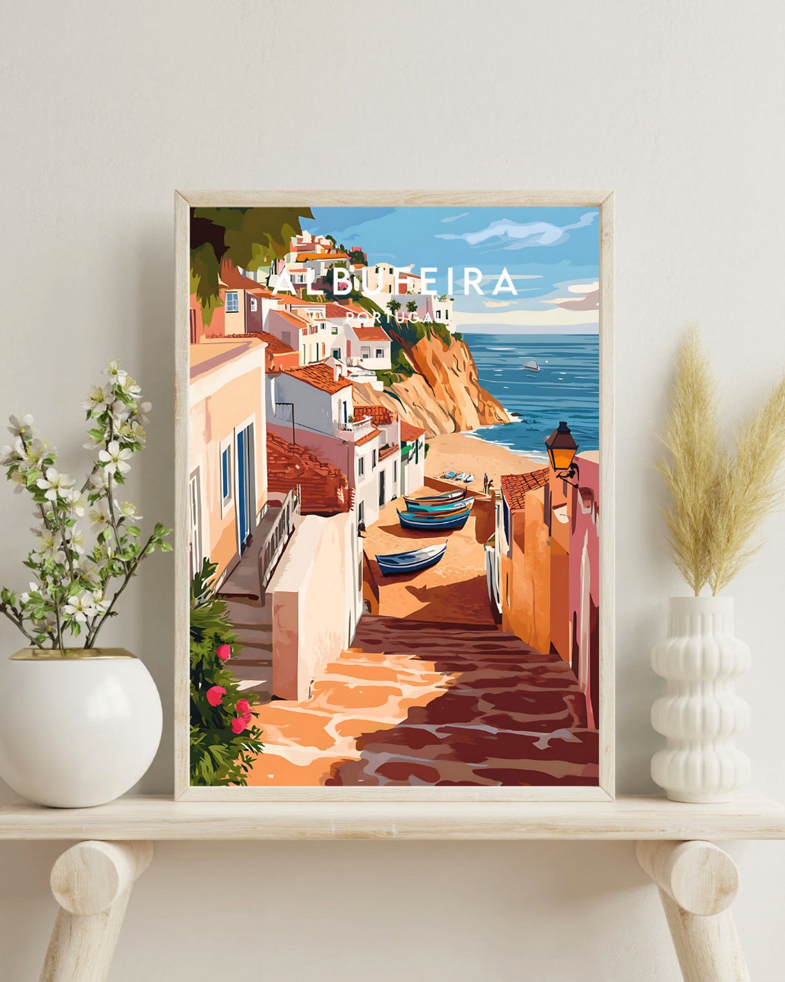 Albufeira Travel Print Portugal Albufeira Poster Portugal Poster Travel Wall Art Portugal Print Poster Portugal Albufeira Wall Art - Image 4