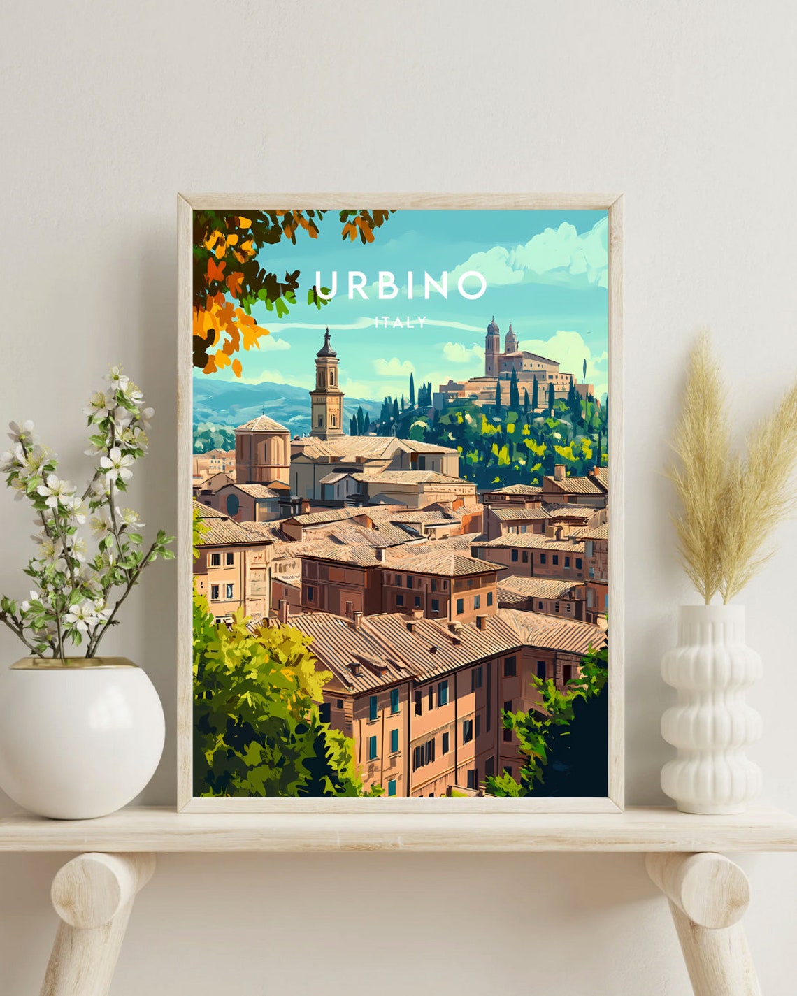 Urbino Travel Print Italy Urbino Poster Italy Poster Travel Wall Art Italy Print Italy Wall Art Europe Urbino Print Italian Print - Image 4