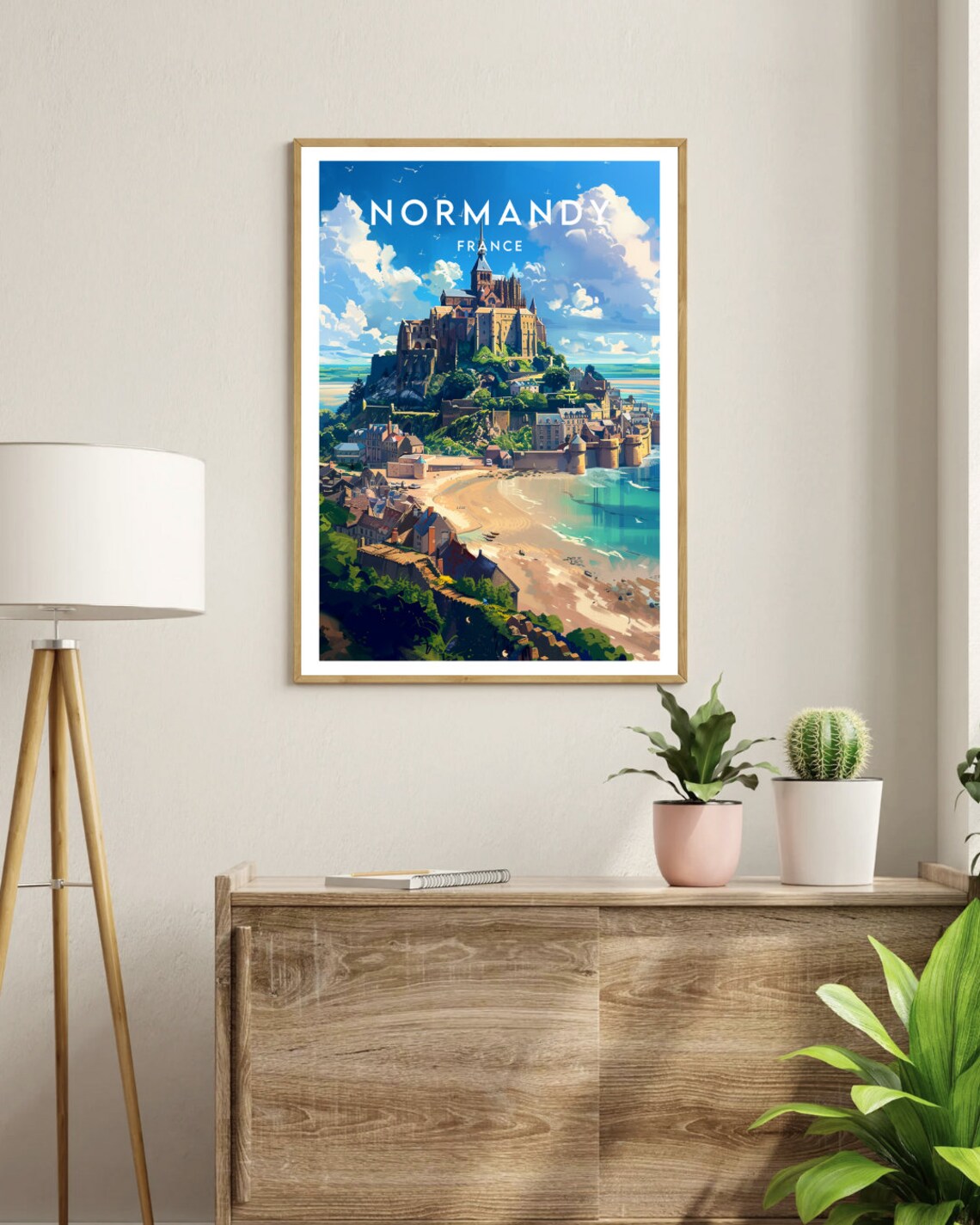 Normandy Travel Poster, France Europe Wall Art - Image 3