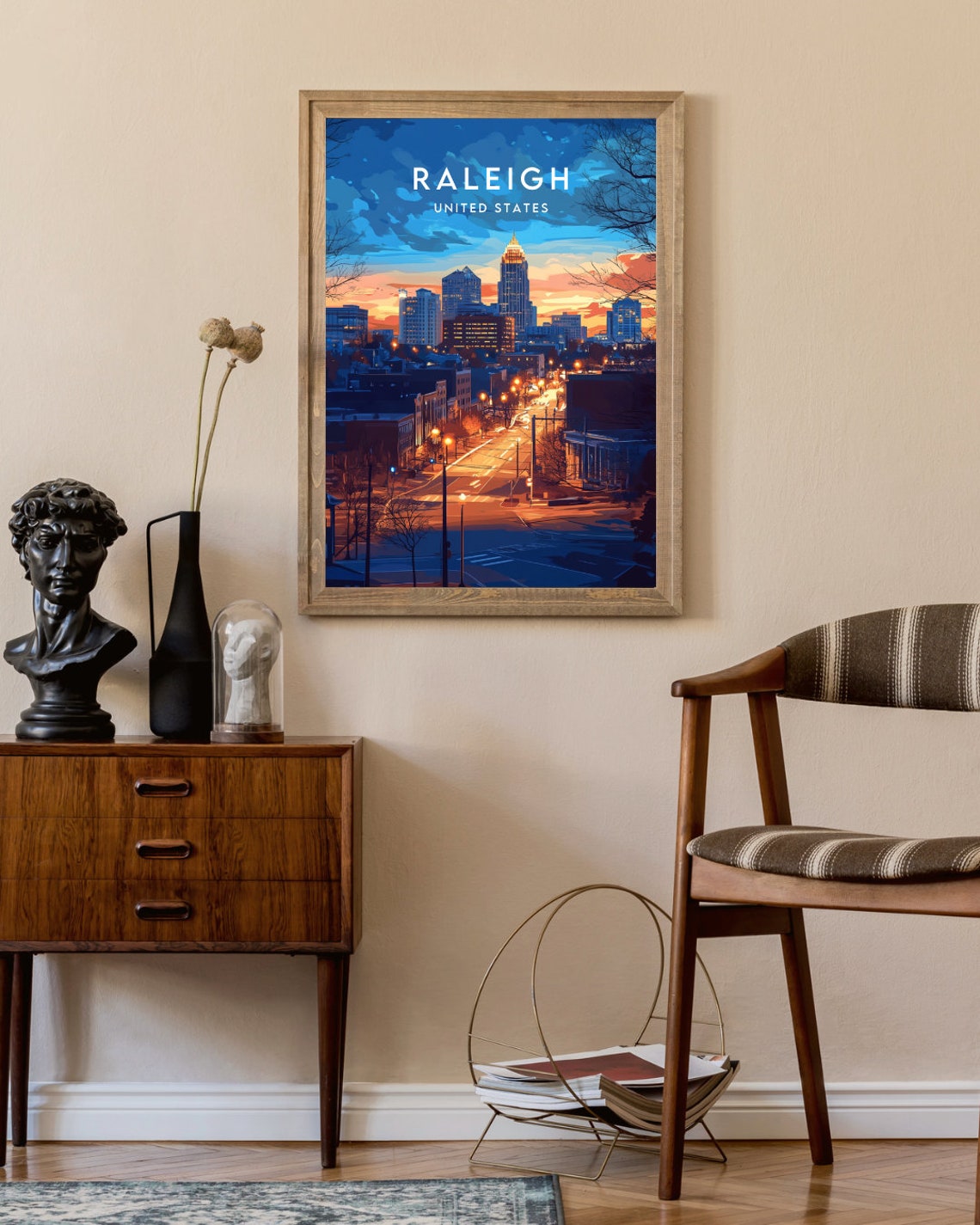 Raleigh Travel Print United States Raleigh Poster America Poster Travel Wall Art America Print Raleigh Usa North Carolina Poster - Image 2