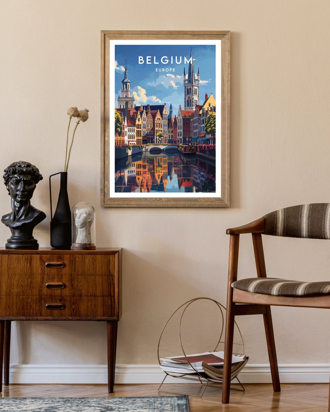 Belgium Travel Print Europe Europe Poster Belgium Poster Travel Wall Art Belgium Print Belgium Europe Brussels Poster Bruges Print - Image 2