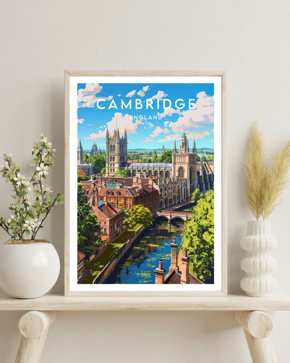 Cambridge Travel Print England Cambridge Poster England Poster Travel Wall Art England Print England Europe Cambridge English - Image 4