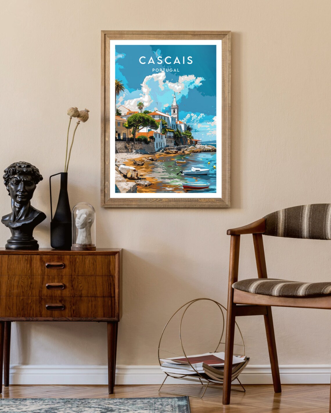 Cascais Travel Poster, Portugal Europe Wall Art - Image 2