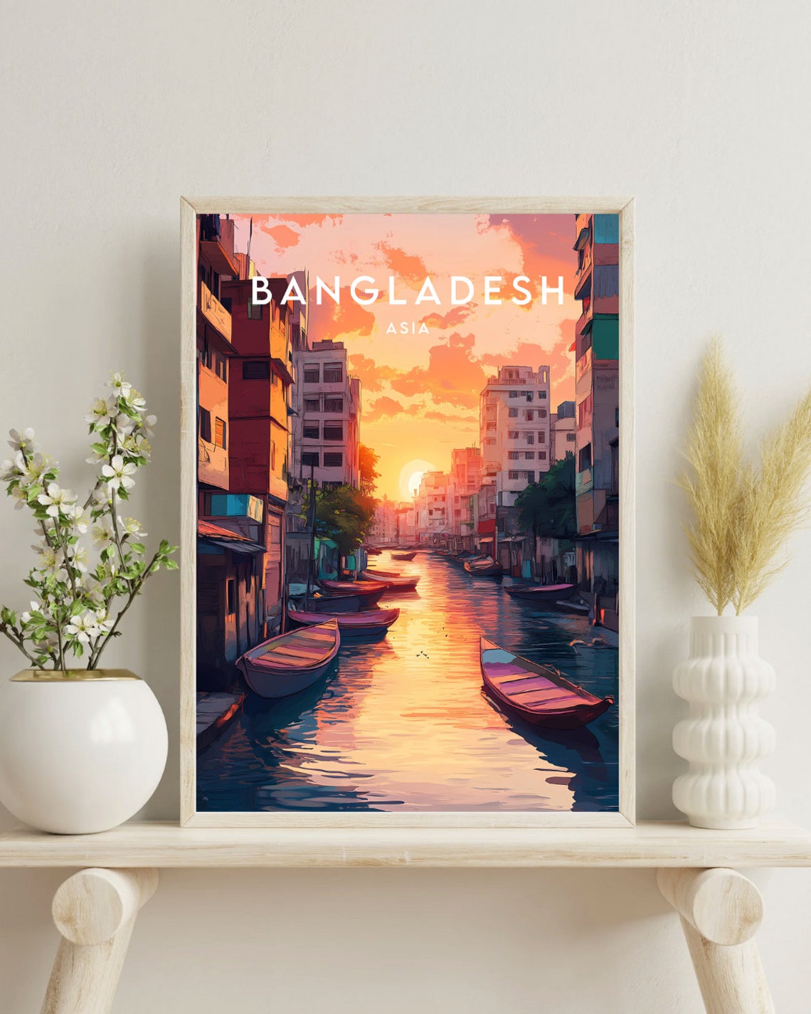 Bangladesh Travel Print Bangladesh Poster Travel Wall Art Bangladesh Print Travel Poster Backpacking Poster Wall Decor Bangladesh Art - Image 4