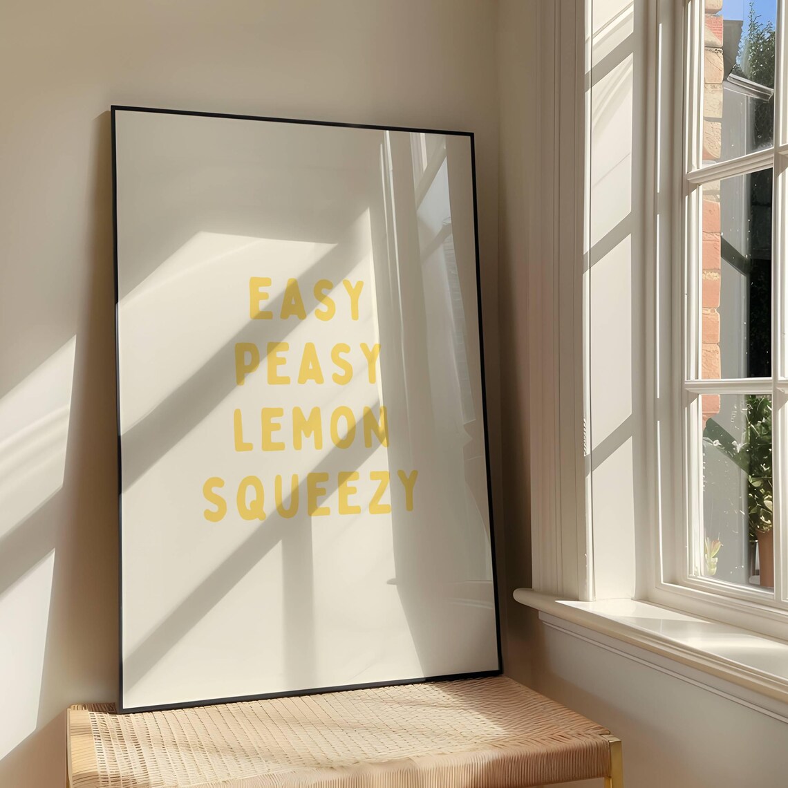 Easy Peasy Lemon Squeezy Motivational Quote Art Print