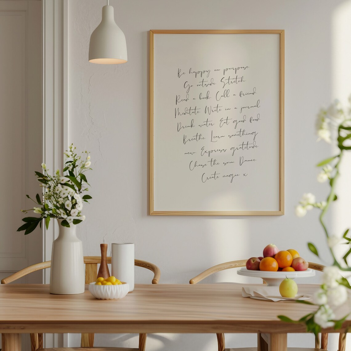 Be Happy On Purpose Handwriting Art Print