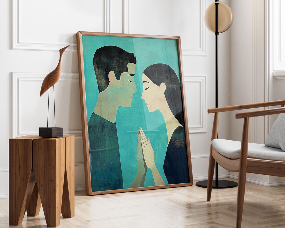 Abstract Couple Art, Minimalist Poster - Image 4