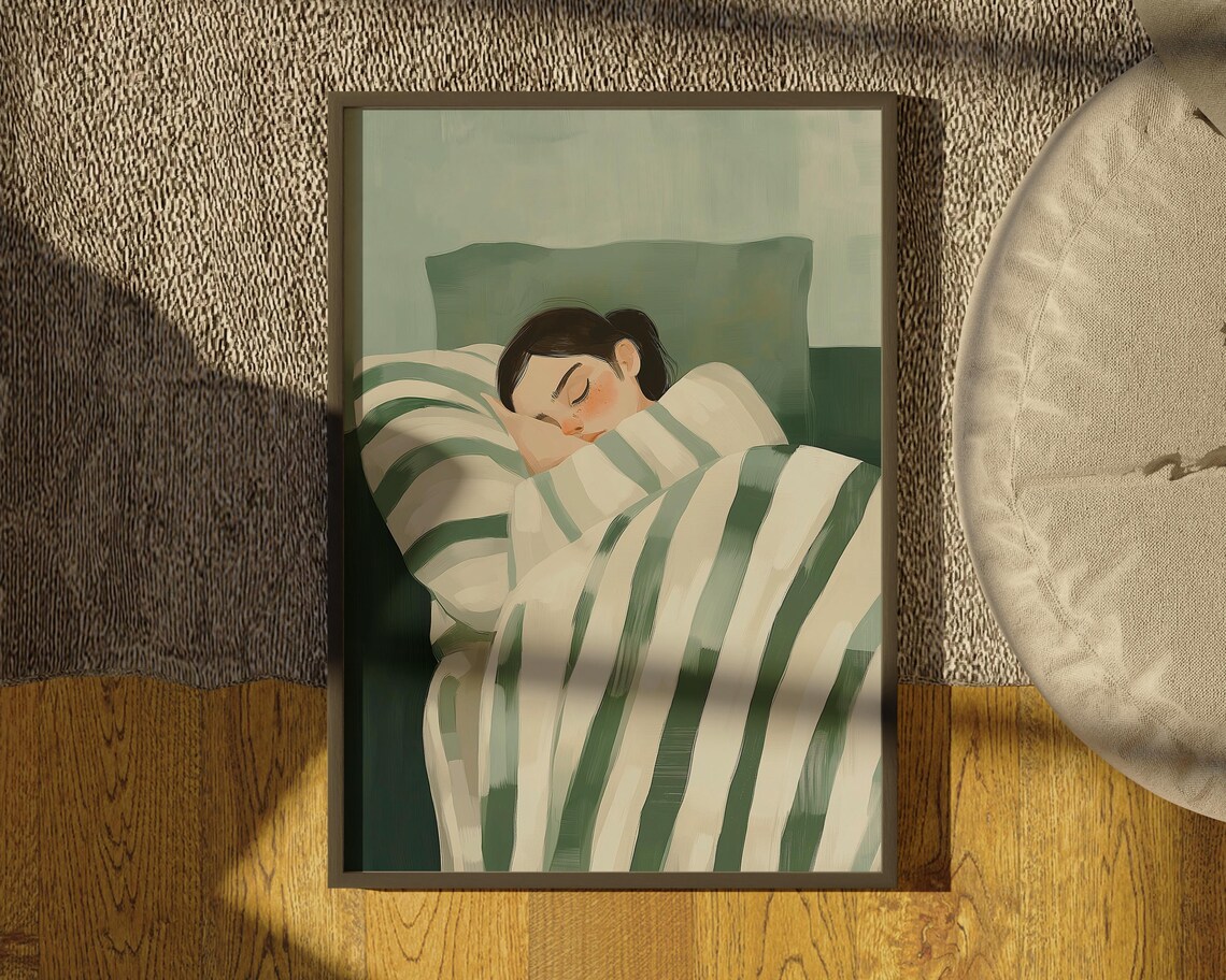 Abstract People Stripe Woman, Minimalist Poster - Image 2