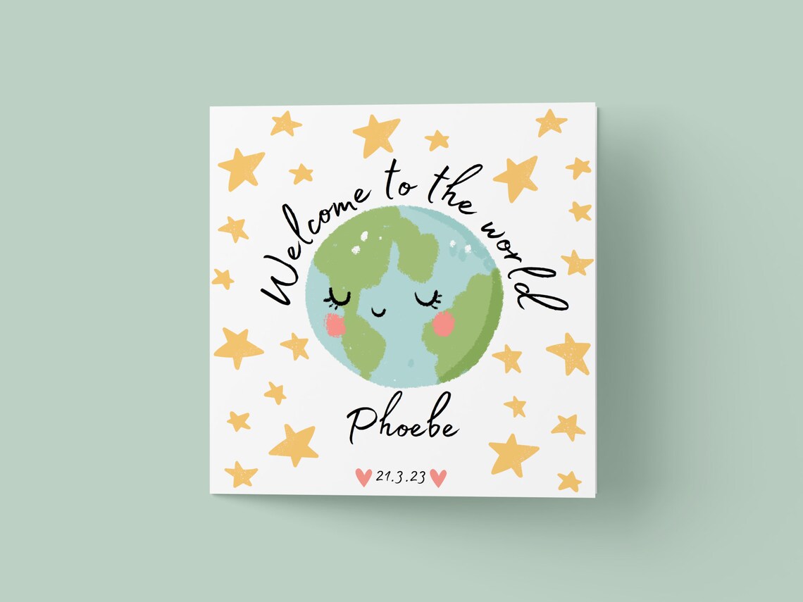 Personalized Hello Little One Nursery Art Print