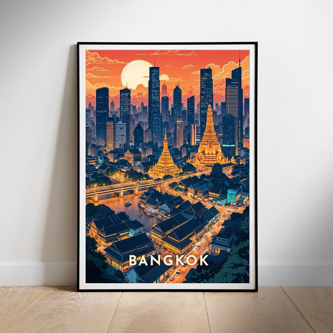 Bangkok Instant Hanging Decor Travel Poster