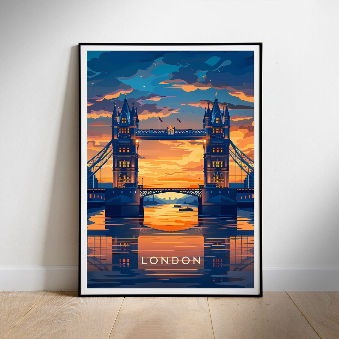 London Travel Poster, England Wall Art Print - Image 2