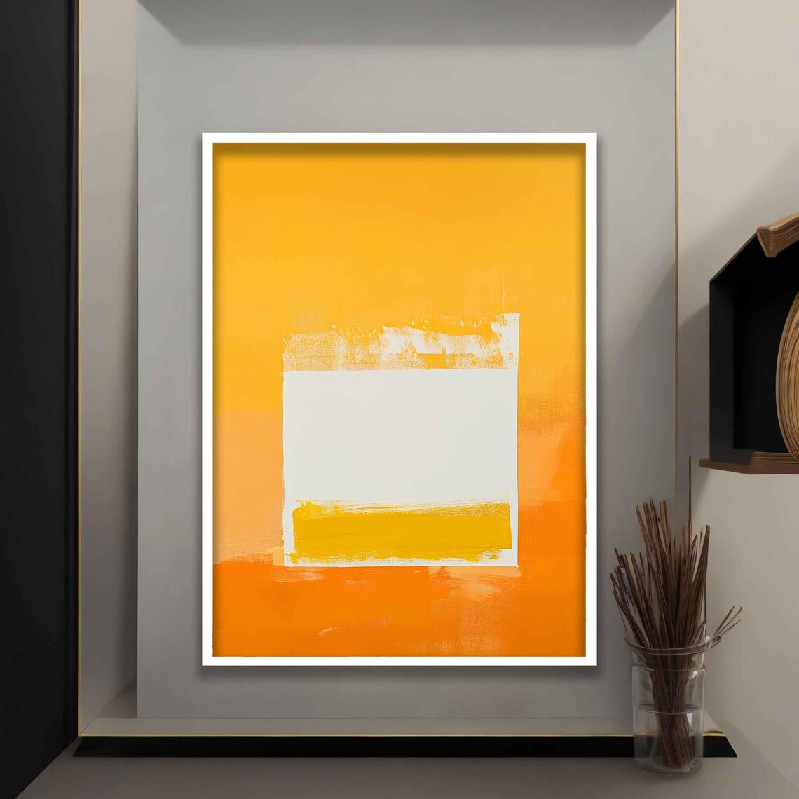 Mark Rothko Orange White Yellow Color Field Glow Minimalist Art Poster