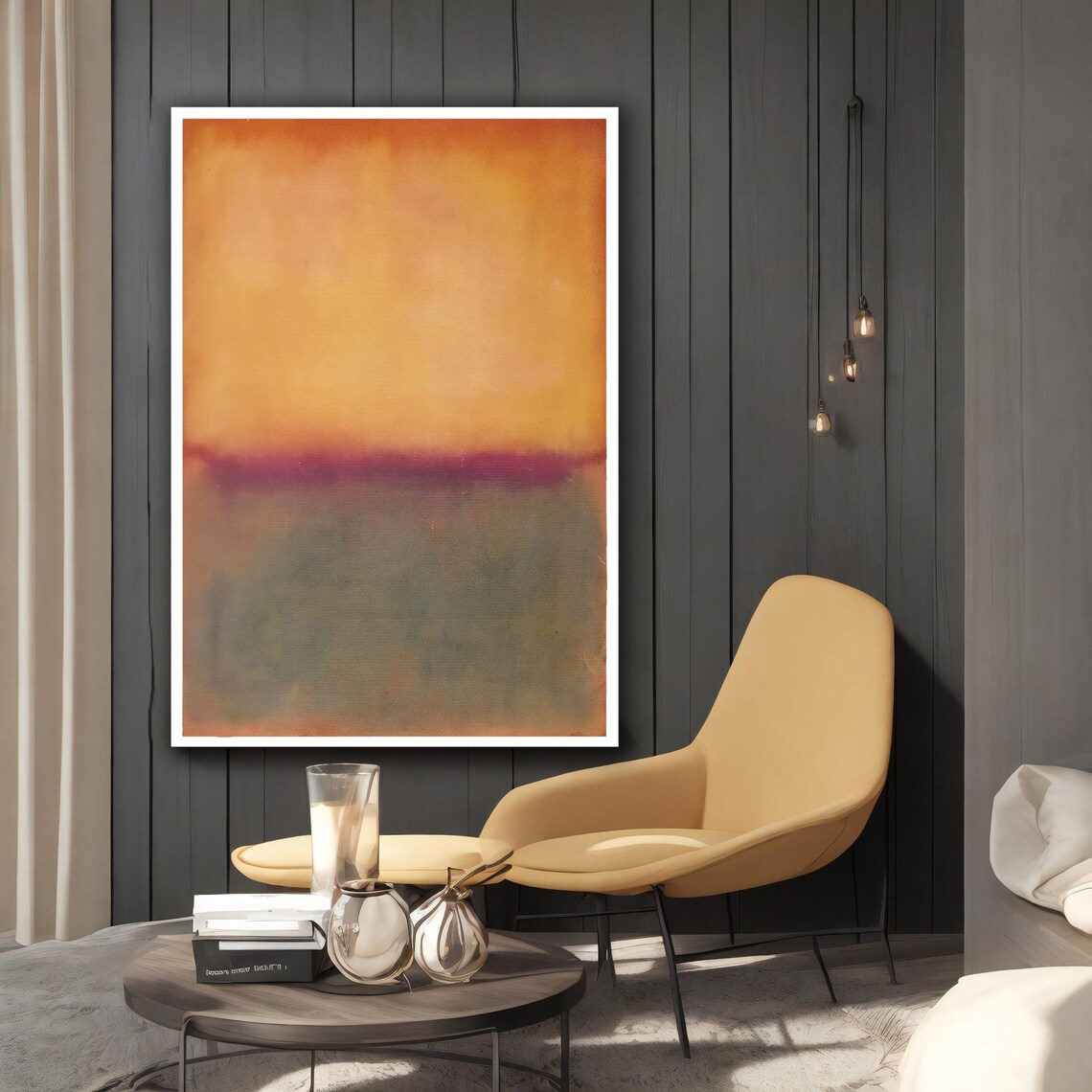 Mark Rothko-Inspired Yellow and Red Art Print - Image 2