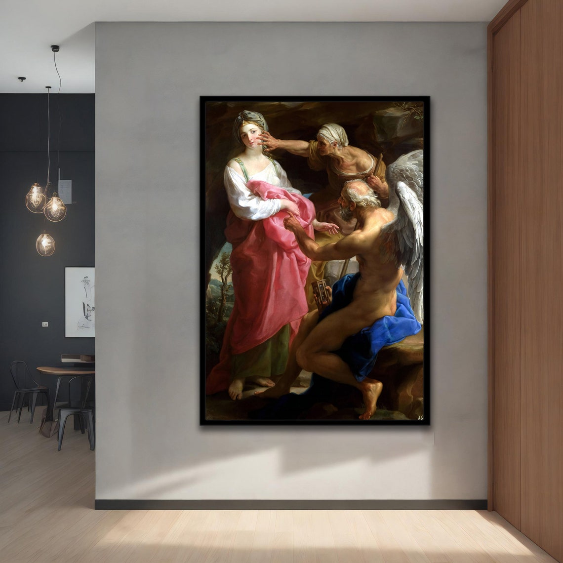 Batoni Time Commands Old Age To Destroy Beauty 1746 Classic Art Poster