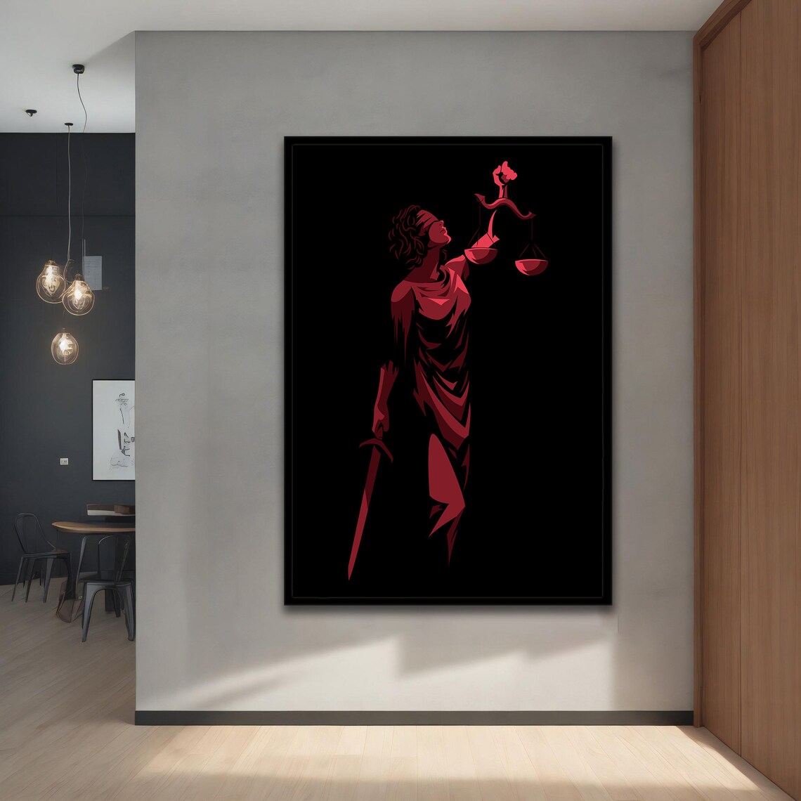 Goddess of Justice, Scales of Justice Art Print