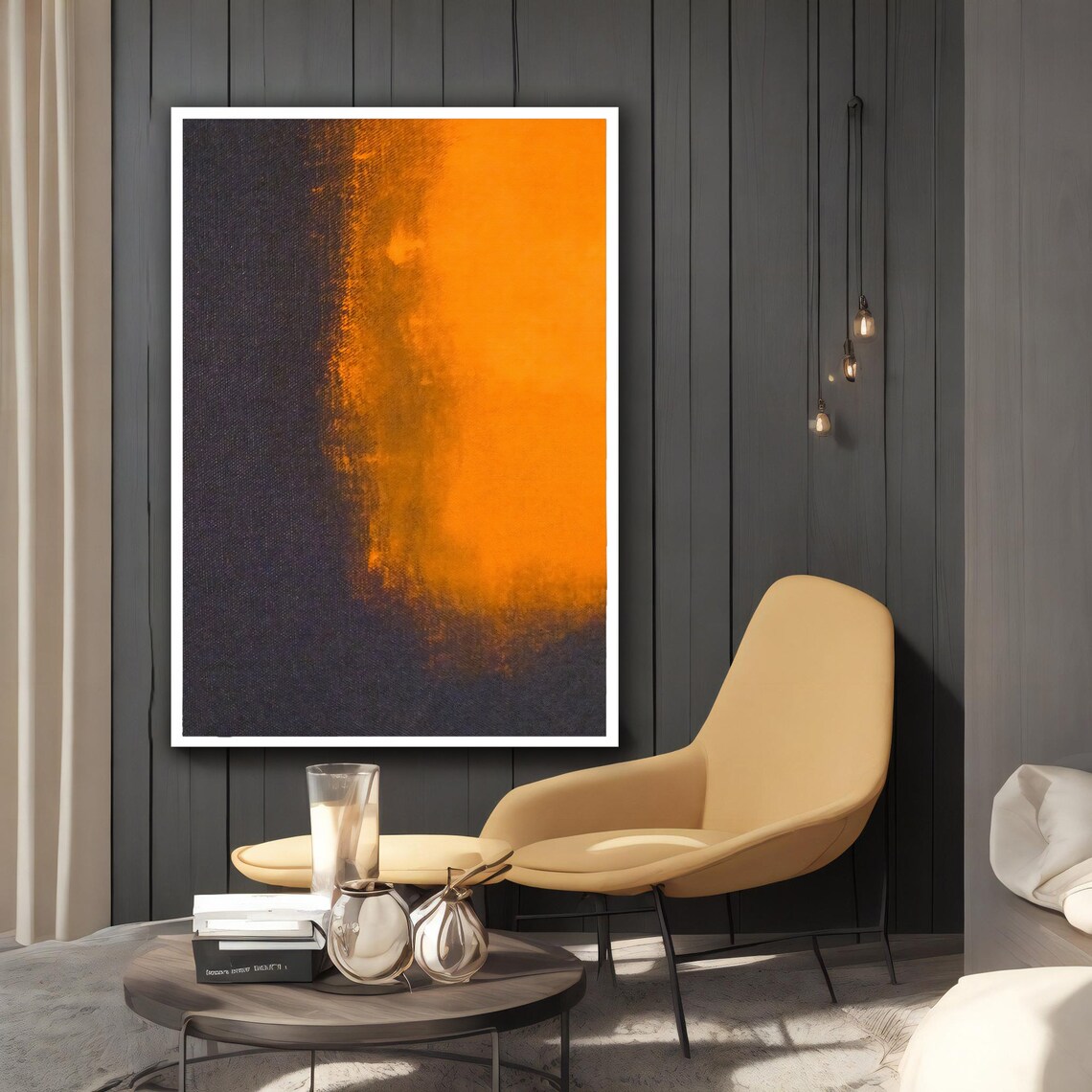 Mark Rothko Black And Orange Colorful Mix Rothko Art Mark Rothko With Different Frame Options For Your Home And Office - Image 2