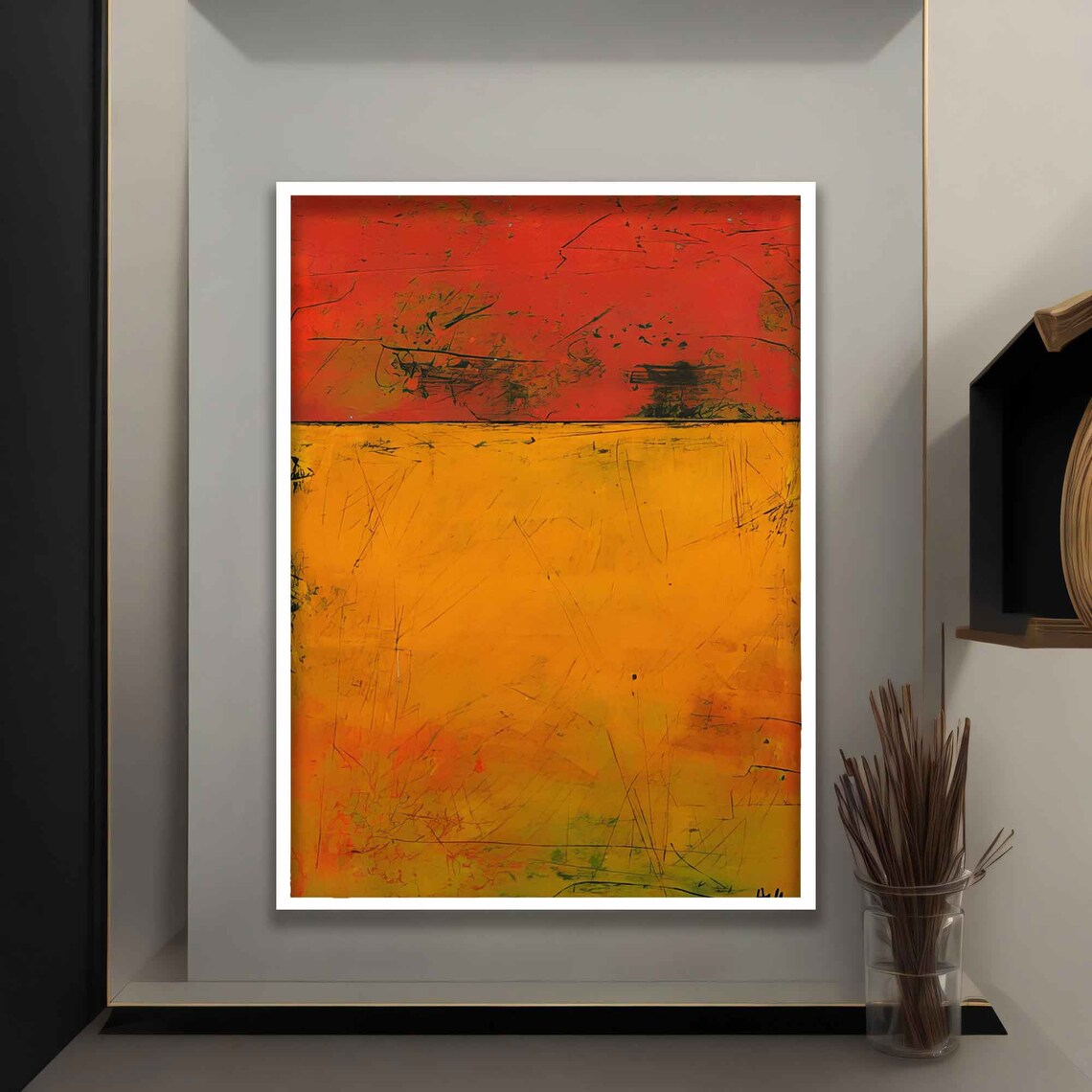 Mark Rothko Orange And Red Abstract Art Print - Image 4