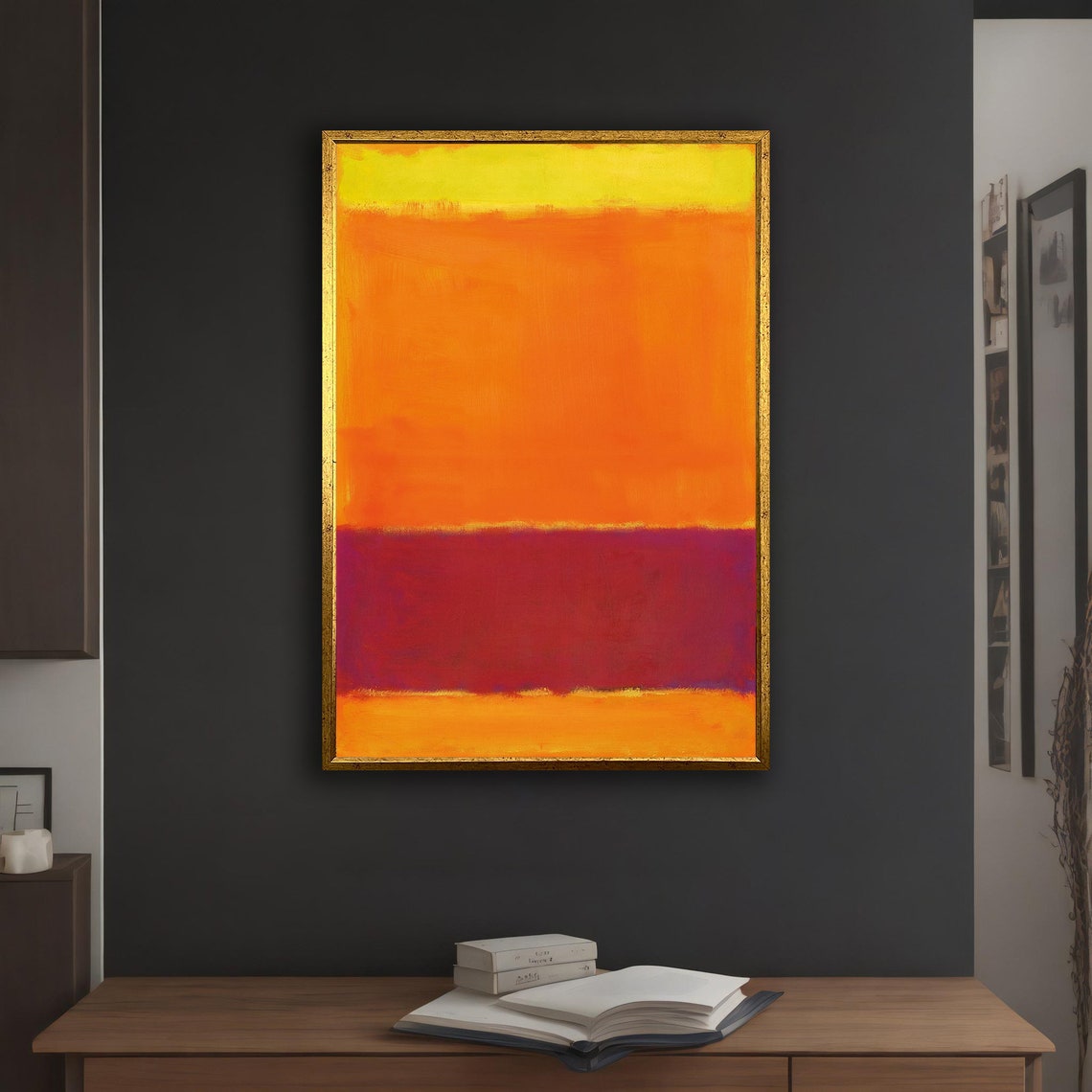 Mark Rothko Style Yellow Orange Red Color Block Abstract Poster - Image 5