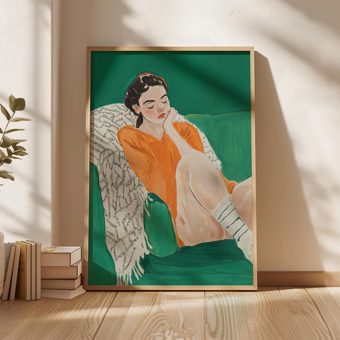 Relaxed Portrait Illustration, Modern Minimalist Art Print - Image 4