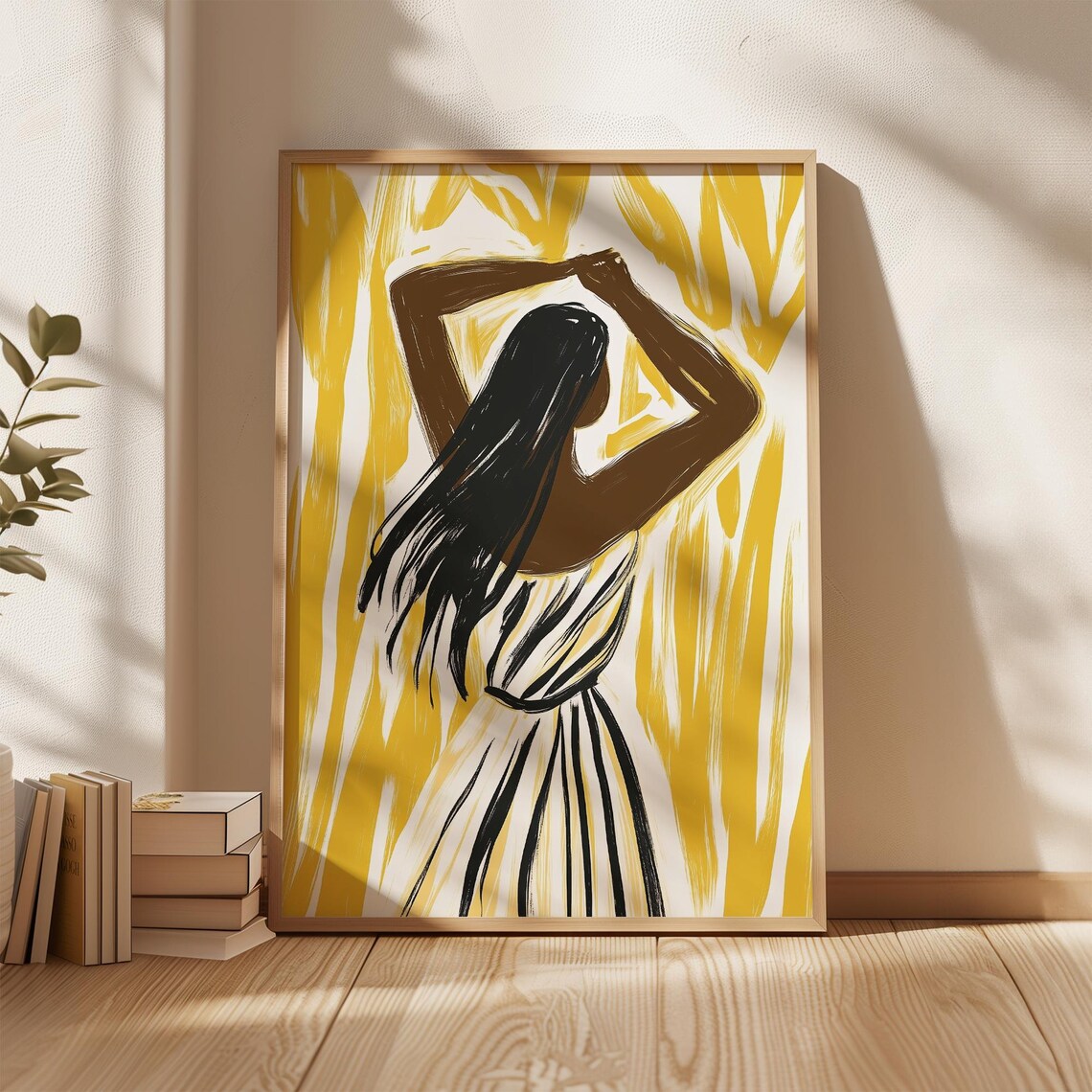 Abstract Dancing Woman, Modern Female Figure Art Print