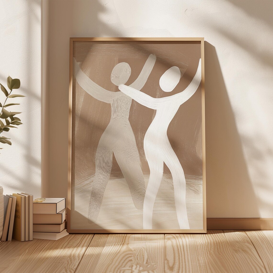Dancing Figures Minimalist Abstract Movement Illustration - Image 2